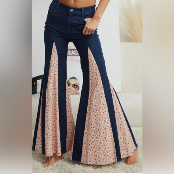 BiBi Denim - Bibi Floral Flare Women Jeans